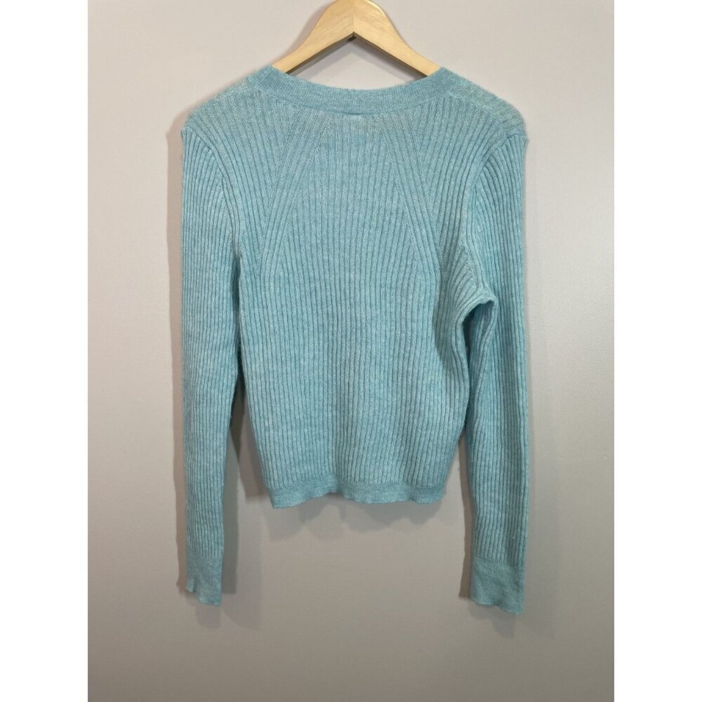 Daily Practice Light Blue Wool Blend Sweater Size XL Cozy Casual Long‎ Sleeve - Picture 6 of 9
